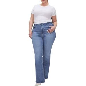 GOOD AMERICAN Women’s Good Classic Boot Jean in Indigo Wash size 20